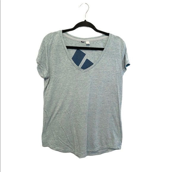 Adidas heathered blue graphic logo vneck tshirt - Picture 2 of 7